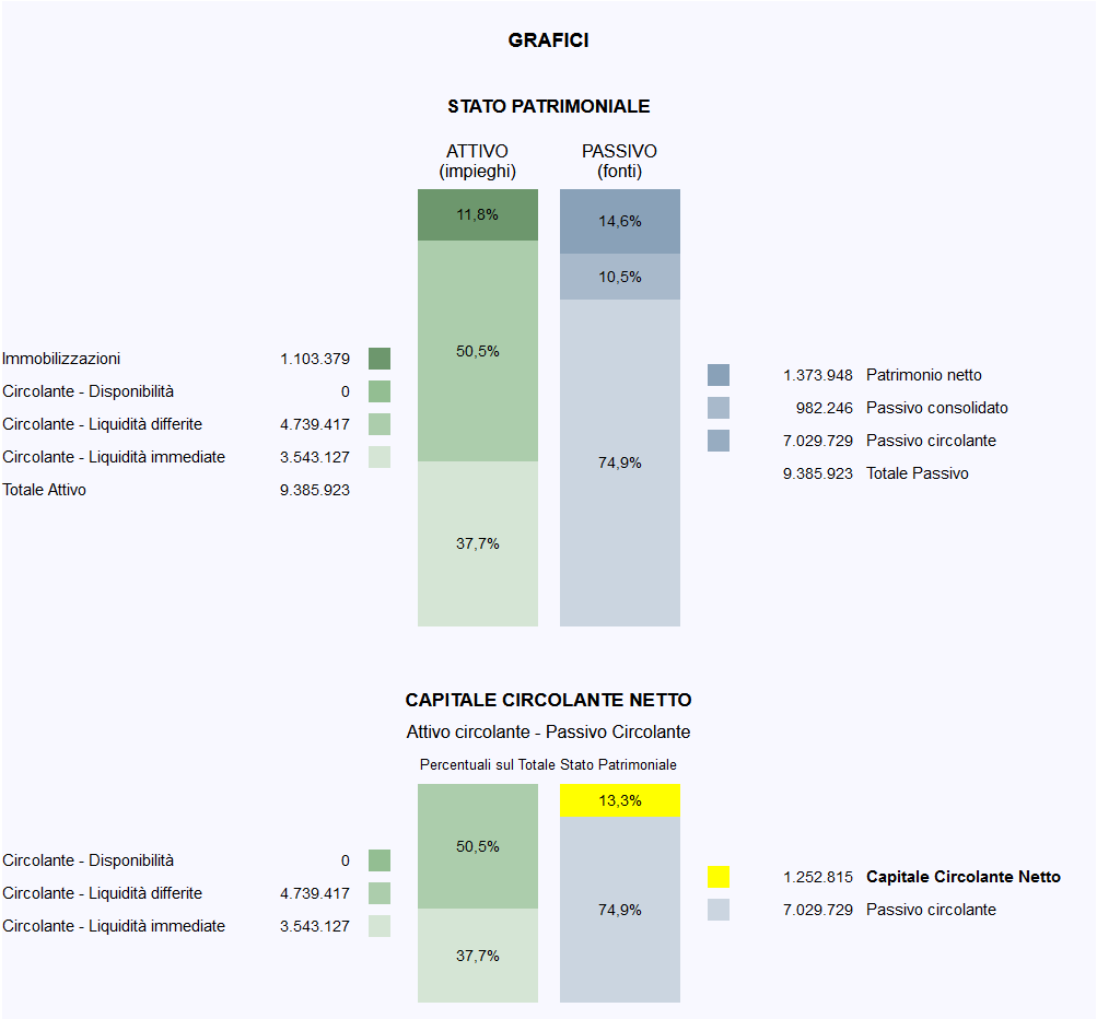 analisi di bilancio ets - grafico stato patrimoniale 1